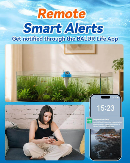 WiFi Pool Thermometer Floating, Solar Temperature with Smart Gateway, IPX8