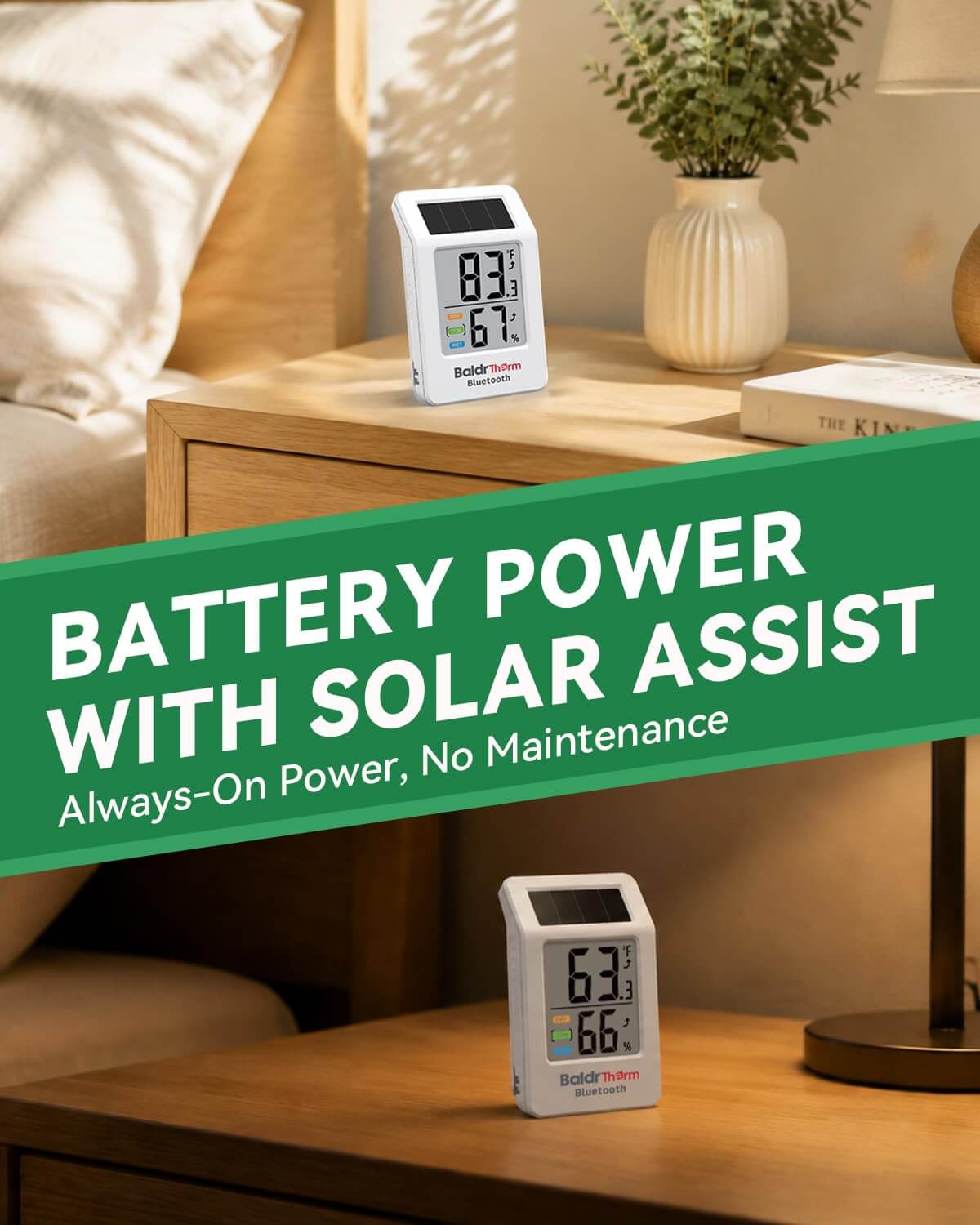 Bluetooth Thermometer Hygrometer, Temperature and Humidity Monitor