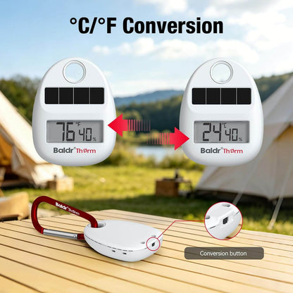 B0703TH Solar Powered Portable Thermometer Hygrometer