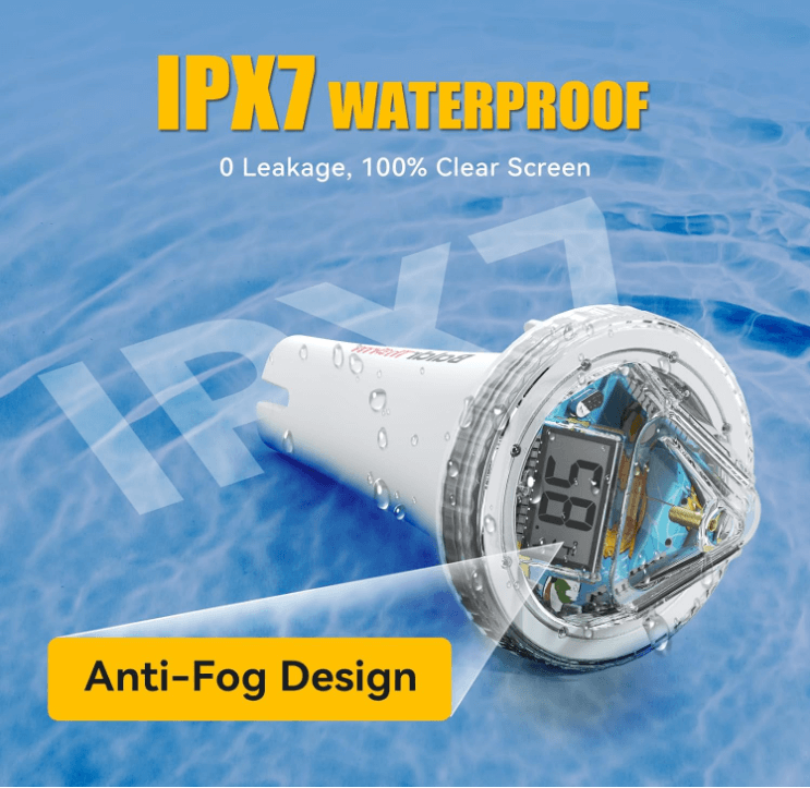 BaldrTherm Wireless Pool Thermometer with 360° LCD & App Control