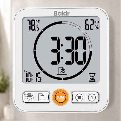 BALDR B0657STH-WT Shower Clock & Timer