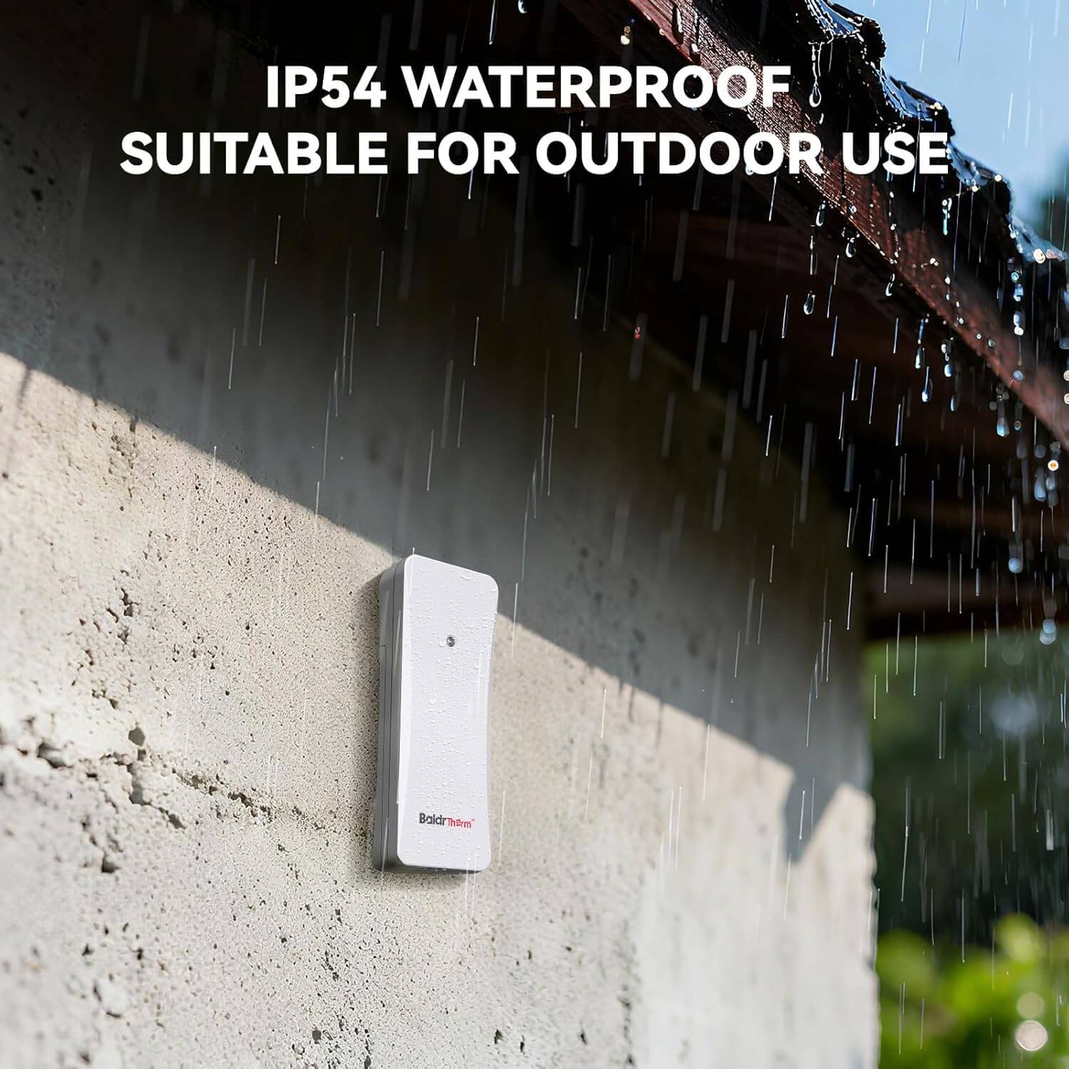 BaldrTherm Solar Wireless Weather Station, PV Extended Range, Dual-Zone Indoor & Outdoor/Childroom Temp Humidity Monitor, Auto Smart Backlight,Temp/Humidity/Barometric Trend Visualization, White