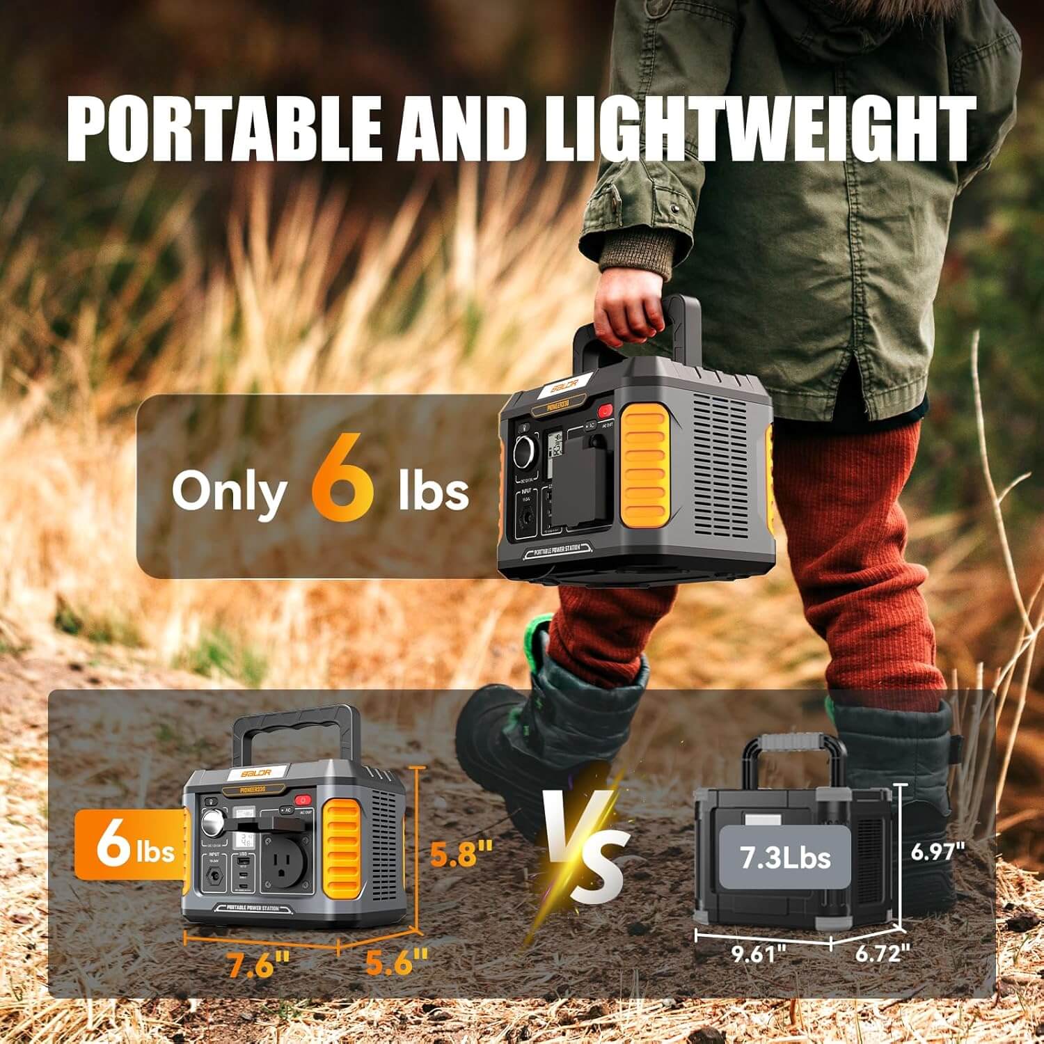 BaldrTherm 330W Solar Generator - 288Wh, Pure Sine Wave, CPAP Ready