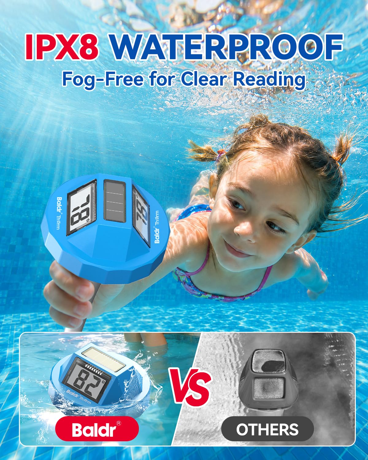 Baldr B0705T Solar Floating Pool Thermometer