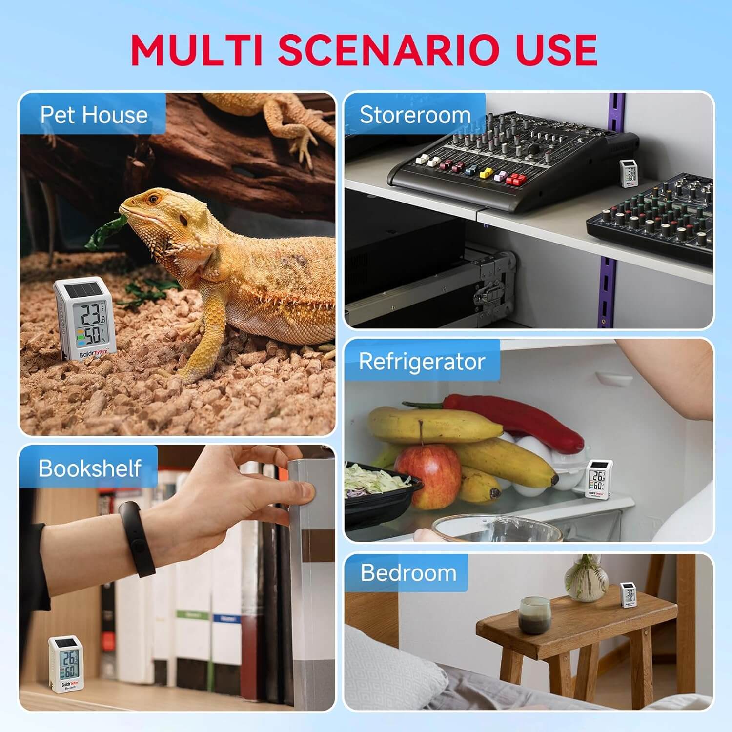 BaldrTherm Solar Bluetooth Temperature Humidity Monitor