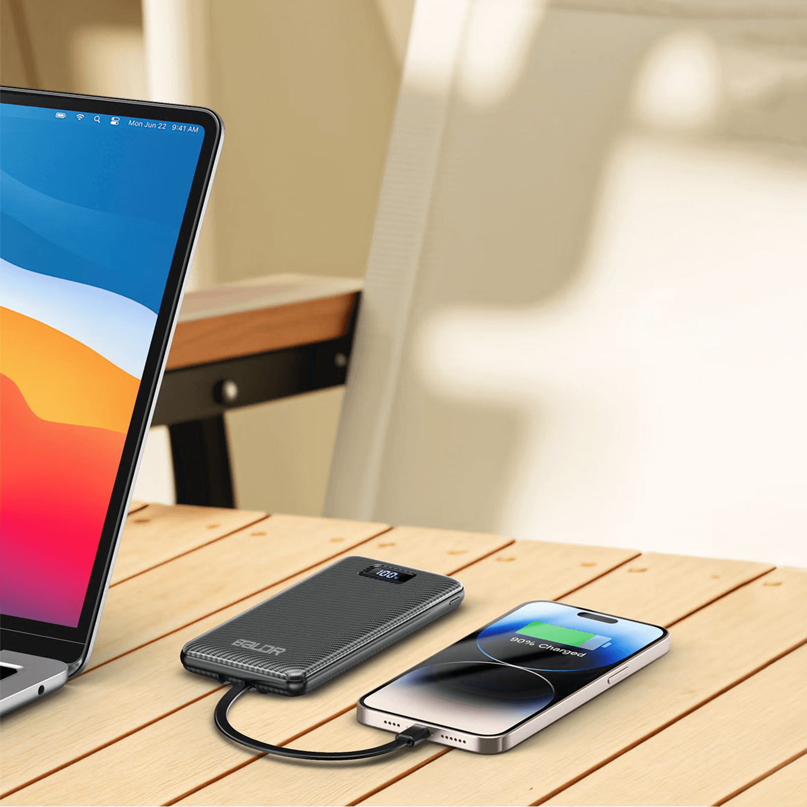 BALDR Portable Power Charger, Power bank for Phone,1000mAh