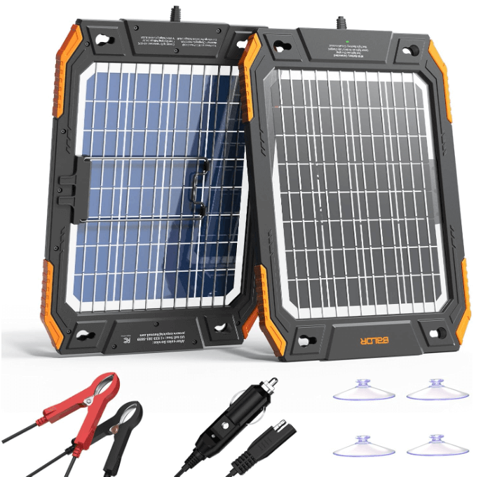 BaldrTherm Solar Car Battery Charger for 12V Vehicles