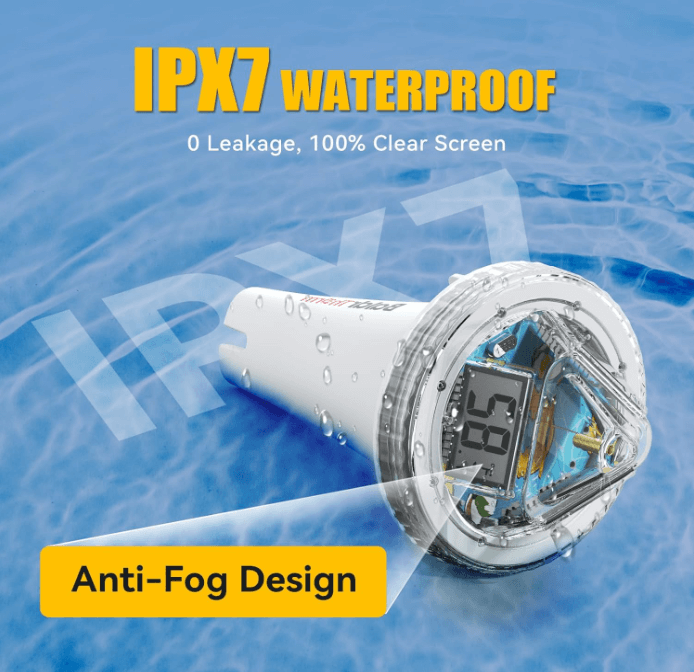 BaldrTherm Easy-Read Floating Pool Thermometer with Indoor Monitor