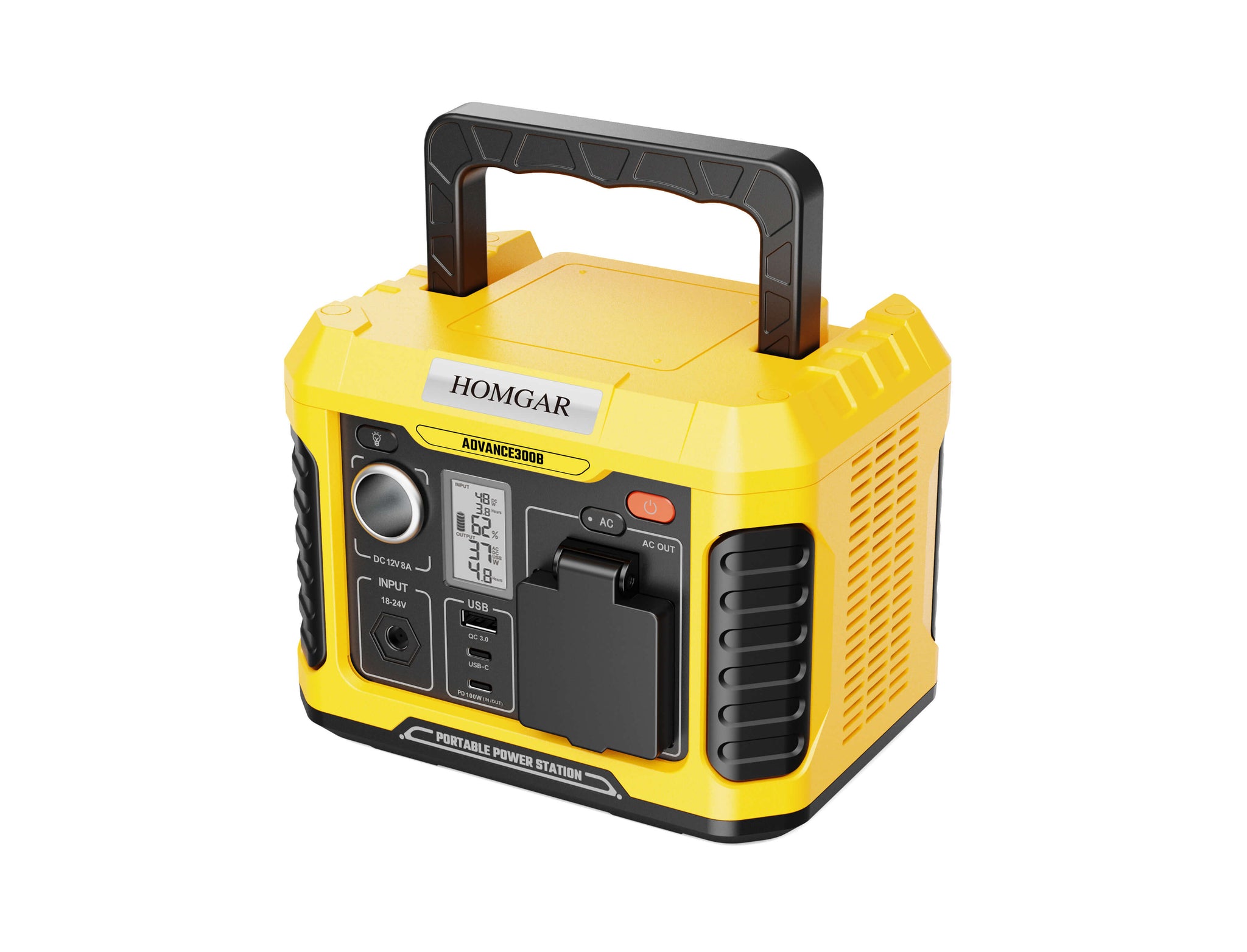 HOMGAR 300W Portable power station, battery charger for phones, electric devices