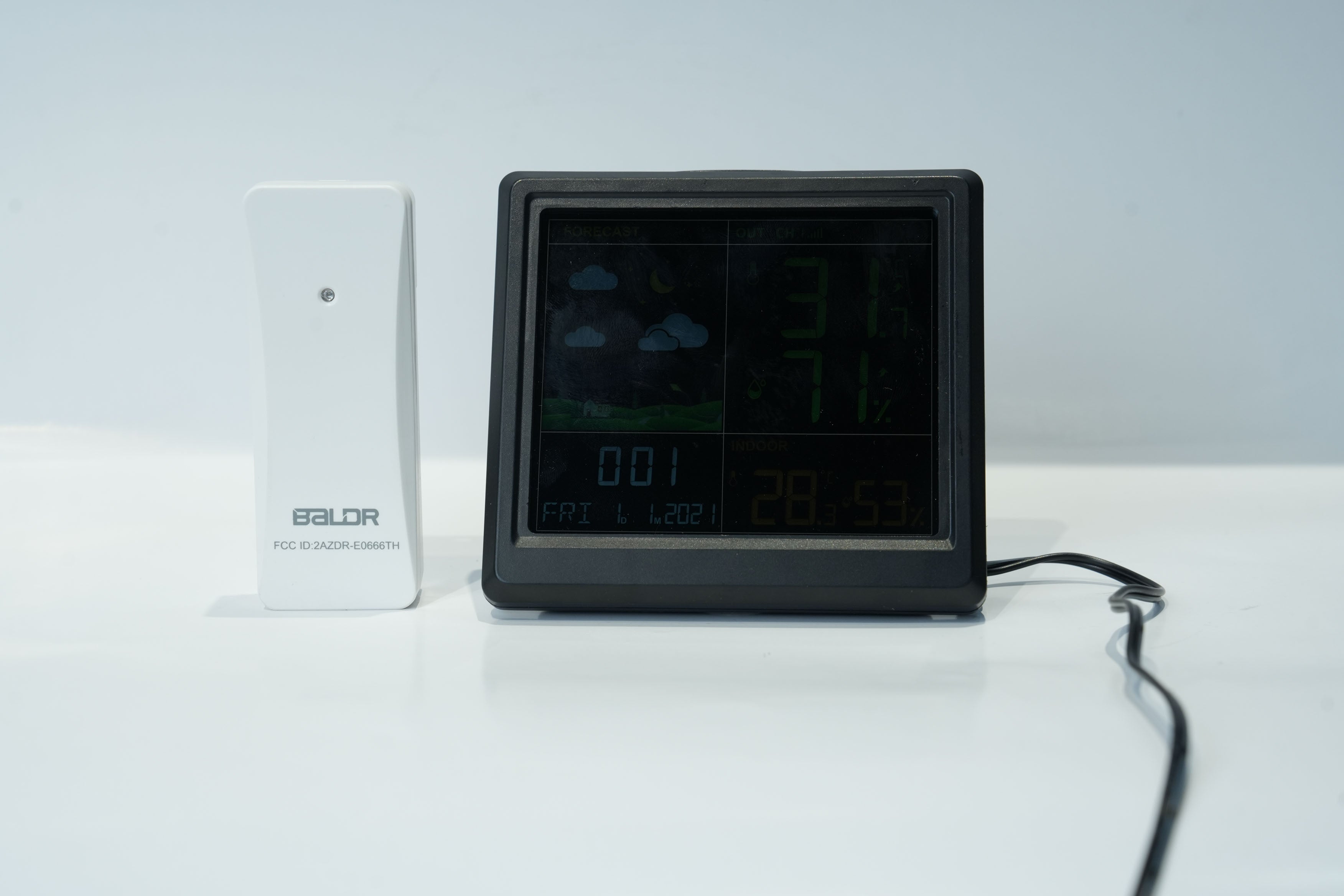 BALDR Home Weather Station - Indoor Outdoor Thermometer Wireless Home Weather Station