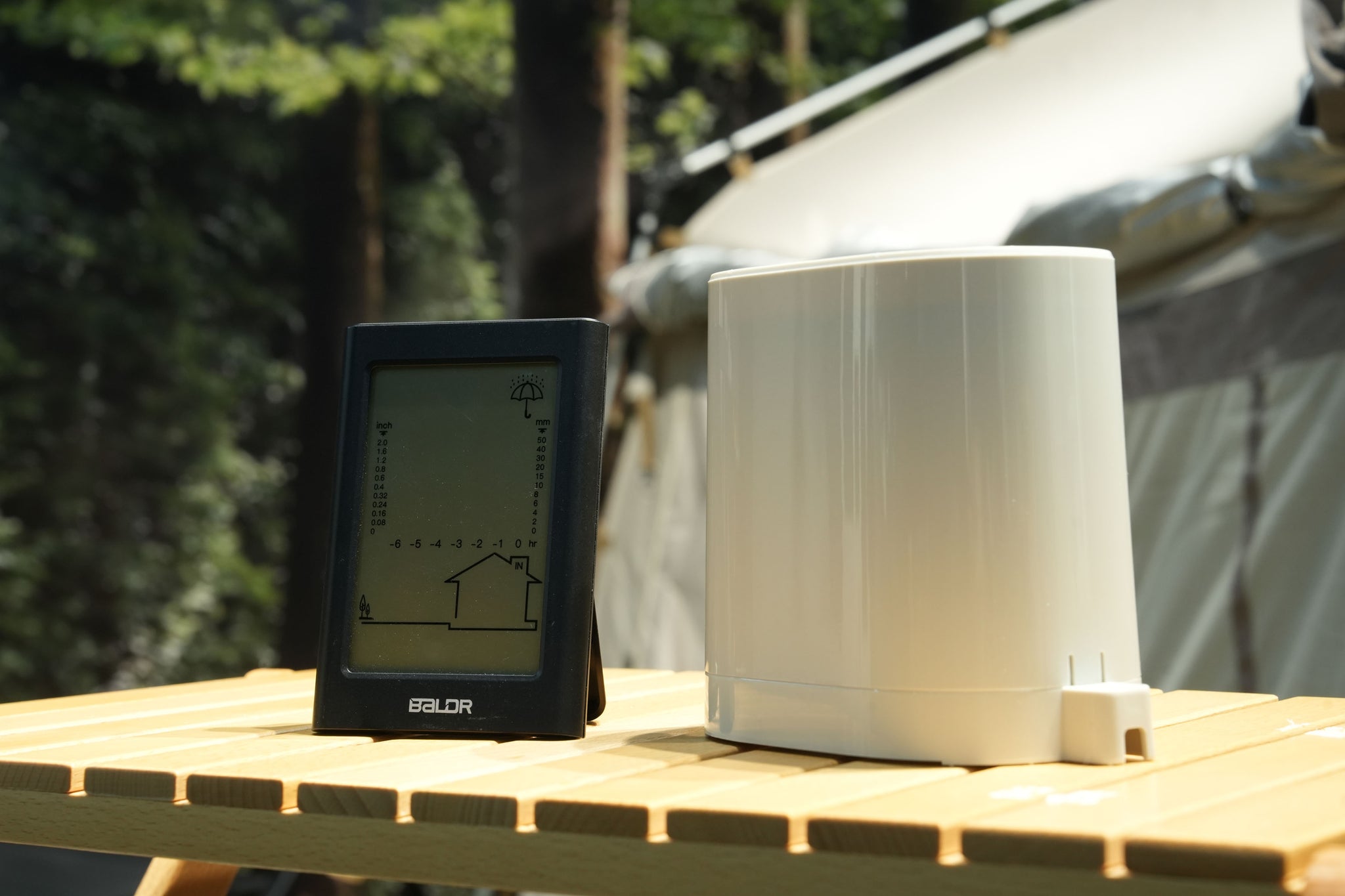 BALDR Plastic Rain Gauge Outdoor Freeze Proof with Accurate Monitoring