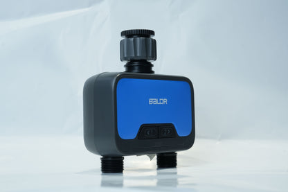 BALDR Bluetooth Water Timer for Garden Hose, Smart Hose Timer 2 Outlet(Not Hub), Wireless Sprinkler Watering Timer with Rain Delay, Automatic Irrigation System for Lawns and Yard