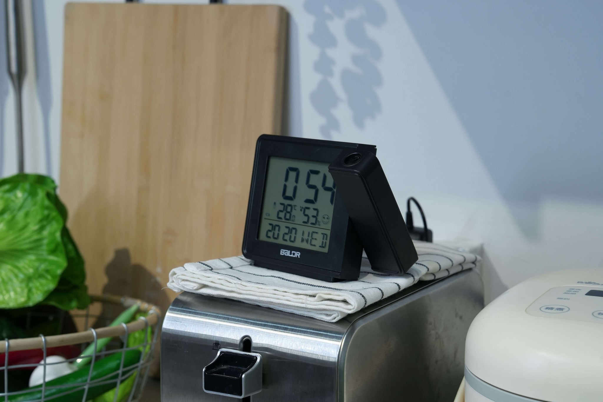 BALDR Lifetime Large Digital Clock with Day & Date, Customizable Alarms