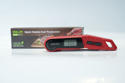 BALDR Digital Thermometer - Waterproof Digital Food Thermometer, Instant Read Thermometer for Cooking - Single Probe Thermometer for Cooking and Outdoor Grill Cooking BBQ Thermometer for Grill
