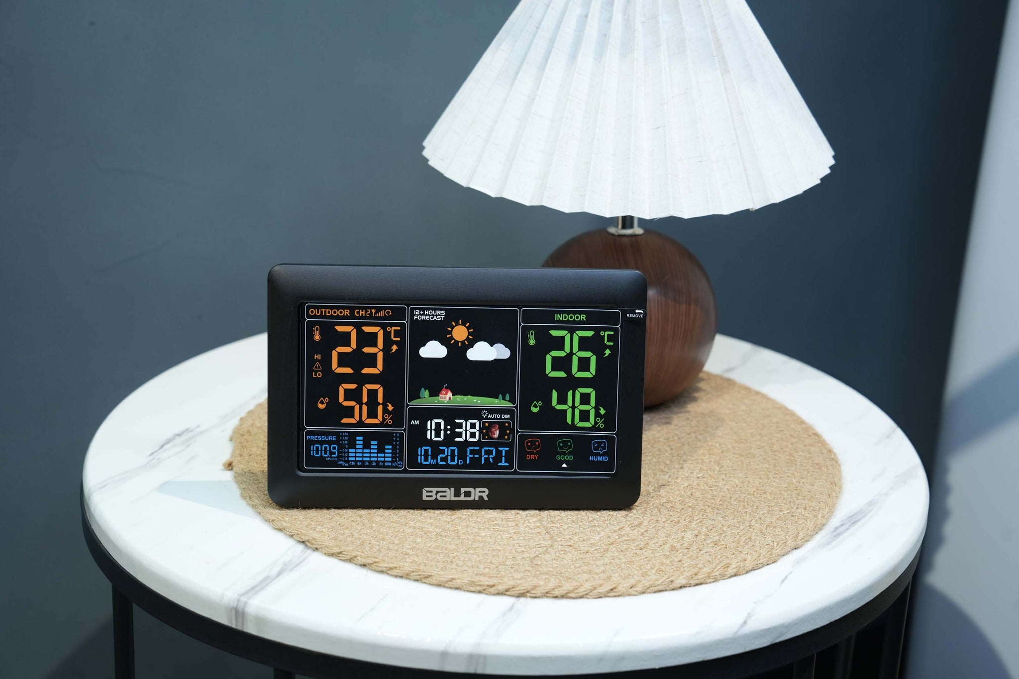 BALDR Home Weather Station - Indoor Outdoor Thermometer Wireless Home Weather Station