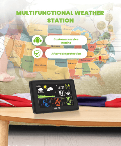 BaldrTherm Weather Station Black with Barometer & 3 Sensors
