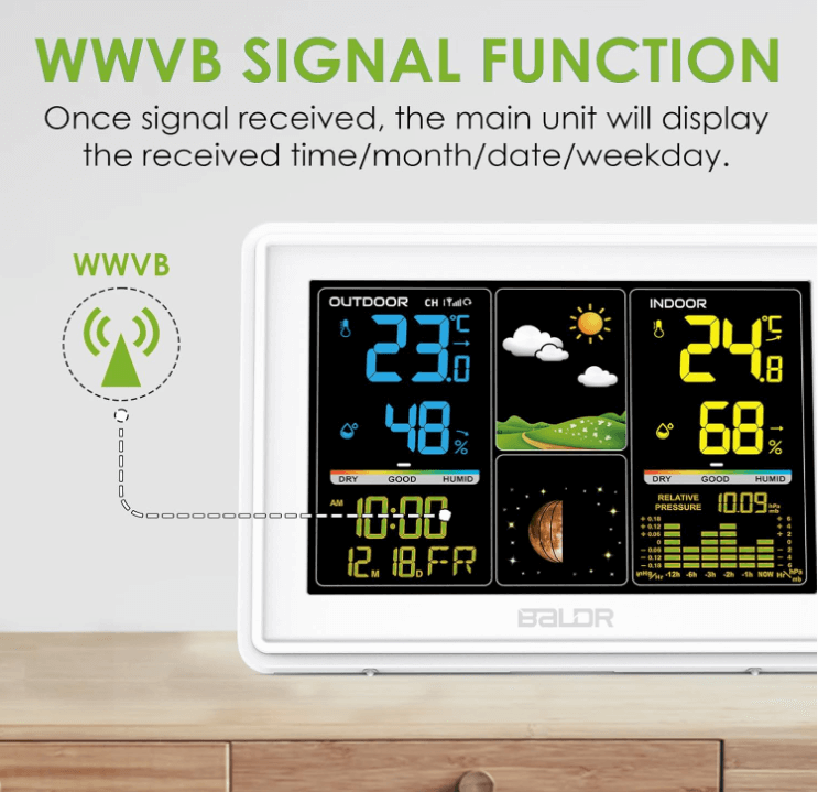 BaldrTherm Wireless Weather Station – Digital Thermometer & Clock