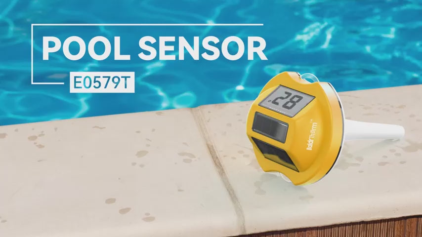 BaldrTherm Pool Thermometer Solar Digital Floating(Yellow)