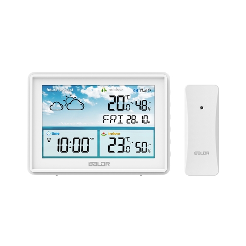 WIRELESS COLOR WEATHER STATION WITH TEMPERATURE ALERTS