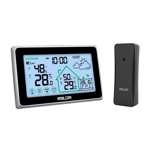 TOUCH SCREEN WIRELESS WEATHER STATION WITH REMOTE SENSOR